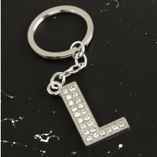 Bijuteri Net L Harfli Taşlı Anahtarlık