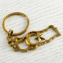 Bijuteri Net Ay Yıldız Metal Anahtarlık