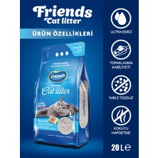 Friends Marsilya Kokulu Topaklaşan 20 Litre Kedi Kumu