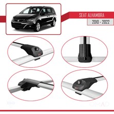 Omad Seat Alhambra 2010-2022 Arası ile Uyumlu Ace-1 Ara Atkı Tavan Barı Gri