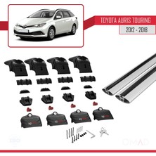 Omad Toyota Auris Tourıng Sports (E180) 2012-2018 Arası ile Uyumlu Ace-2 Ara Atkı Tavan Barı Gri