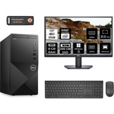 Dell Vostro 3910MT Intel Core I7 12700 8gb 256GB SSD 21.5" Fhd Monitör W11P N7598VDT3910 Masaüstü Bilgisayar & Per4 USB Bellek N7598VDT3910MNT401