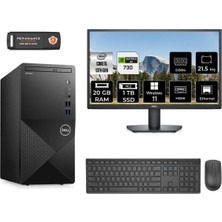 Dell Vostro 3020 Intel Core I5 13400 20GB 1tb SSD GT730/4GB 21.5" Fhd Monitör W11H N2046VDT3020MTU Masaüstü Bilgisayar & Per4 USB Bellek N2046VDT3020MTUMNT2368