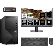 Dell Vostro 3910MT Intel Core I7 12700 48GB 1tb SSD GT730/4GB 21.5" Fhd Monitör W11H N7598VDT3910 Masaüstü Bilgisayar & Per4 USB Bellek N7598VDT3910MNT2393