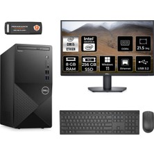 Dell Vostro 3910MT Intel Core I5 12400 8gb 256GB SSD 21.5" Fhd Monitör W11H N7519VDT3910 & Masaüstü Bilgisayar & Per4 USB Bellek N7519VDT3910MNT351