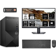 Dell Vostro 3910MT Intel Core I7 12700 12GB 1tb SSD 21.5" Fhd Monitör Fdos N7598VDT3910 Masaüstü Bilgisayar & Per4 USB Bellek N7598VDT3910MNT308