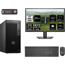 Dell Optiplex 3000MT Intel Core I5 12500 20GB 256GB SSD RX550/4GB 21.5" Fhd Monitör Fdos N010O3000MTAC Masaüstü Bilgisayar & Per4 USB Bellek  N010O3000MTACMNT1316