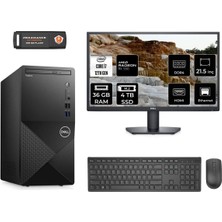 Dell Vostro 3910MT Intel Core I7 12700 36GB 4tb SSD RX550/4GB 21.5" Fhd Monitör Fdos N7598VDT3910 Masaüstü Bilgisayar & Per4 USB Bellek N7598VDT3910MNT1335