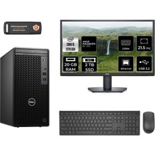 Dell Optiplex 3000MT Intel Core I5 12500 20GB 2tb SSD RX550/4GB 21.5" Fhd Monitör Fdos N010O3000MTAC Masaüstü Bilgisayar & Per4 USB Bellek  N010O3000MTACMNT1319