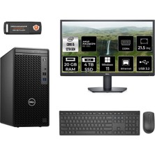 Dell Optiplex 3000MT Intel Core I5 12500 20GB 4tb SSD RX550/4GB 21.5" Fhd Monitör W11H N010O3000MTAC Masaüstü Bilgisayar & Per4 USB Bellek  N010O3000MTACMNT1370