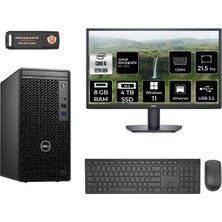 Dell Optiplex 3000MT Intel Core I5 12500 8gb 4tb SSD RX550/4GB 21.5" Fhd Monitör W11H N010O3000MTAC Masaüstü Bilgisayar & Per4 USB Bellek  N010O3000MTACMNT1355