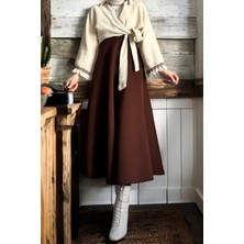 Cng Moda Scuba Kumaş Tesettür Kloş Etek