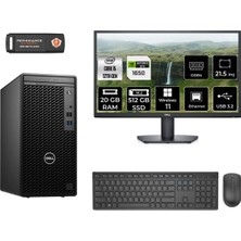 Dell Optiplex 3000MT Intel Core I5 12500 20GB 512GB SSD GTX1650/4GB 21.5" Fhd Monitör W11H N010O3000MTAC Masaüstü Bilgisayar & Per4 USB Bellek N010O3000MTACMNT4367