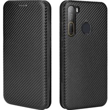 GX Boutique Kart Tutucu Kickstand Manyetik Karbon Tam ile Htc Desire 20 Pro Için Kılıf (Yurt Dışından)