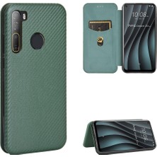 GX Boutique Kart Tutucu Kickstand Manyetik Karbon Tam ile Htc Desire 20 Pro Için Kılıf (Yurt Dışından)