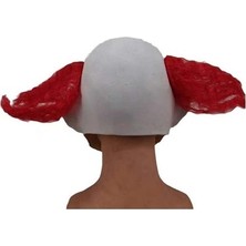 Nuofan Şeytan Palyaço Büyük Ağız Lateks Maske Korkunç Kırmızı Burun Saç Palyaço Maskesi Cosplay (Yurt Dışından)