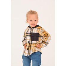 Zeyland Erkek Çocuk Kapüşonlu Oduncu Gömlek - Sarı Ekose