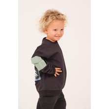 Zeyland Erkek Çocuk Cep Detaylı Sweatshirt - Siyah