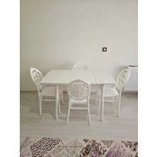 Enkare Küçük Mdf Masa Takımı Vegas Düğün Sandalyesi, 68X90X120,4 Kişilik, Mutfak Masası