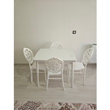 Enkare Küçük Mdf Masa Takımı Vegas Düğün Sandalyesi, 68X90X120,4 Kişilik, Mutfak Masası