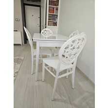 Enkare Küçük Mdf Masa Takımı Vegas Düğün Sandalyesi, 68X90X120,4 Kişilik, Mutfak Masası