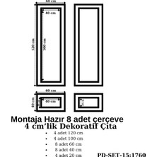 Montaja Hazır 8 Adet Çerçeve 4  cm 'lik (Pd-Set-15: 1760)