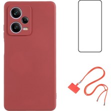 4U Sky Wanlonfeng Rb1 Serisi Xiaomi Redmi Için Not 12 Pro+5g Kılıf Ekran Koruyucu Tpu Telefon Kapak-Alıç Kırmızı (Yurt Dışından)