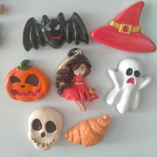 Mini Hobi Ev Magnet , Happy Halloween Magnet Set , Magnet , Dekoratif Aksesuar , Buzdolabı Süsü