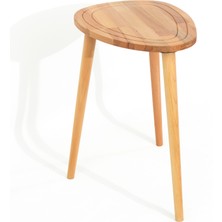 Faw Decor Sweet Naturel Renk Masif Doğal Ahşap Yan Sehpa Tekli, 2'li Set, 3'lü Set, Masif Zigon Sehpa Set, Modern Masif Yan Sehpa Seti