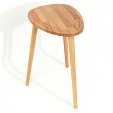 Faw Decor Sweet Naturel Renk Masif Doğal Ahşap Yan Sehpa Tekli, 2'li Set, 3'lü Set, Masif Zigon Sehpa Set, Modern Masif Yan Sehpa Seti