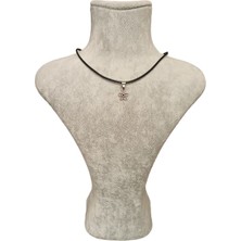 Mos Tespih Yıldız Figürlü Deri Ipli Metal Kolye