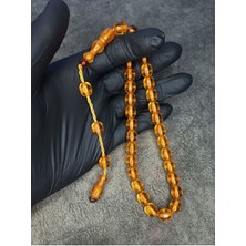 Mos Tespih Sistemli Üst Düzey Çubuk Sıkma Kehribar Tesbih