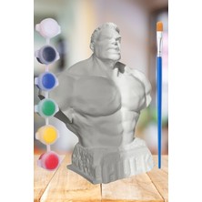 Craft 3D Atölye Hulk (12 cm Boyunda) Beton/taş/figür/büst Boyama Seti-Çocuk Boyama Etkinliği