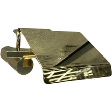 System Banyo Aksesuarları Pıvot Kapaklı Tuvalet Kağıtlığı Altın 63X137X161 mm