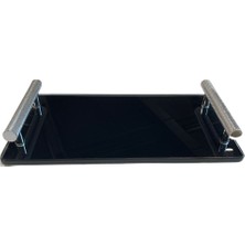 System Banyo Aksesuarları Tepsi Siyah-Krom 54x170x330 mm