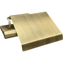 System Banyo Aksesuarları Octagon Kapaklı Tuvalet Kağıtlığı Antik 52X137X152 mm