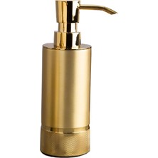 System Banyo Aksesuarları Tezgah Üstü Sıvı Sabunluk Gold|Altın Saten 190x60x93 mm