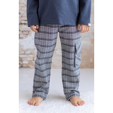 Mininio Erkek Bebek Ekose Pantolon - Kahverengi Ekose