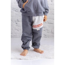 Mininio Erkek Bebek Nakışlı Eşofman Altı - Antrasit Melanj