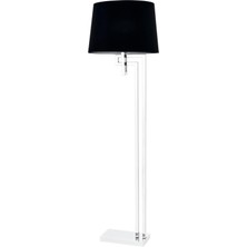 Avonni LM-9137-1K Krom Kaplama Lambader E27 Metal Kumaş H: 155 cm, Ø: 40 cm