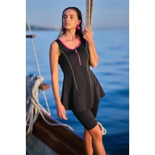 Alfasa Yarım Fermuarlı Kadın Askılı Sporcu Kadın Taytlı Mayo 24904