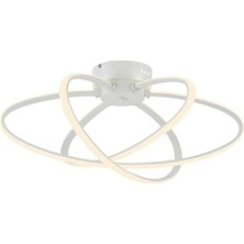 Avonni AR-4357-3BBY Beyaz Boya Modern Avize LED Metal H: 25 cm, Ø: 51 cm
