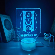 Beşiktaş 3D gece Lambası. 16 Renk + Dokunmatik Ve Uzaktan Kumandalı Işık. Kişiye Özel! Lambanızı kişiselleştiriyoruz!