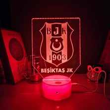 Beşiktaş 3D gece Lambası. 16 Renk + Dokunmatik Ve Uzaktan Kumandalı Işık. Kişiye Özel! Lambanızı kişiselleştiriyoruz!