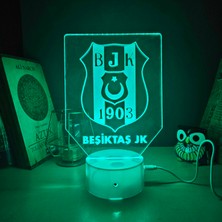 Beşiktaş 3D gece Lambası. 16 Renk + Dokunmatik Ve Uzaktan Kumandalı Işık. Kişiye Özel! Lambanızı kişiselleştiriyoruz!