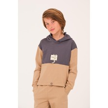 Jazziee Unisex Çocuk Aksesuar Garni Detaylı Sweatshirt - Antrasit
