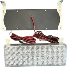 Gcstore 2 Adet 12 Volt Beyaz 48 LED Lamba Iç ve Dış Uyumlu Düz Beyaz Yanıyor