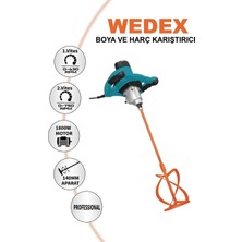 Wedex Boya ve Harç Karıştırıcı 1800W Çift Vites Devir Ayarlı