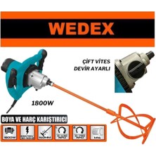 Wedex Boya ve Harç Karıştırıcı 1800W Çift Vites Devir Ayarlı