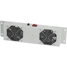 Ager 2li Termostatlı Beyaz Filtreli Fan Modülü Outdoor Kabinetler Için OT-F2T-A-B2